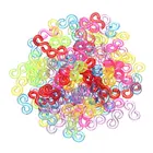 Разноцветные Пластиковые S-образные зажимы 100 шт., застежка для детского резинового ткацкого станка, аксессуары для изготовления ювелирных изделий своими руками