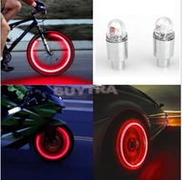 2pcs light with battery mountain road bike bicycle lights leds tyre tire valve caps wheel spokes led light red blue