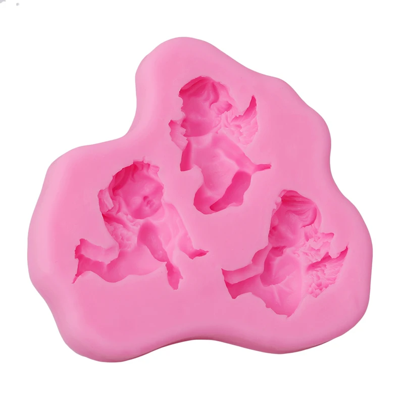 3D DIY милый ангел детская форма силиконовая для выпечки украшения торта