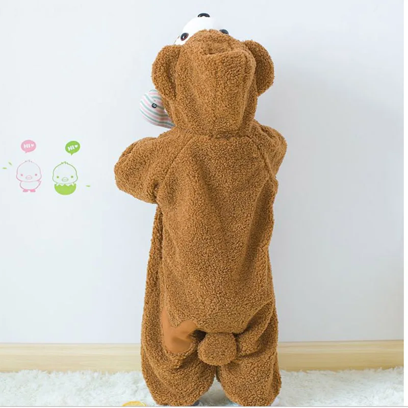 Новая детская зимняя AnimalPyjamas медведи Duffy и shelliemay Комбинезоны пижамы костюмы для