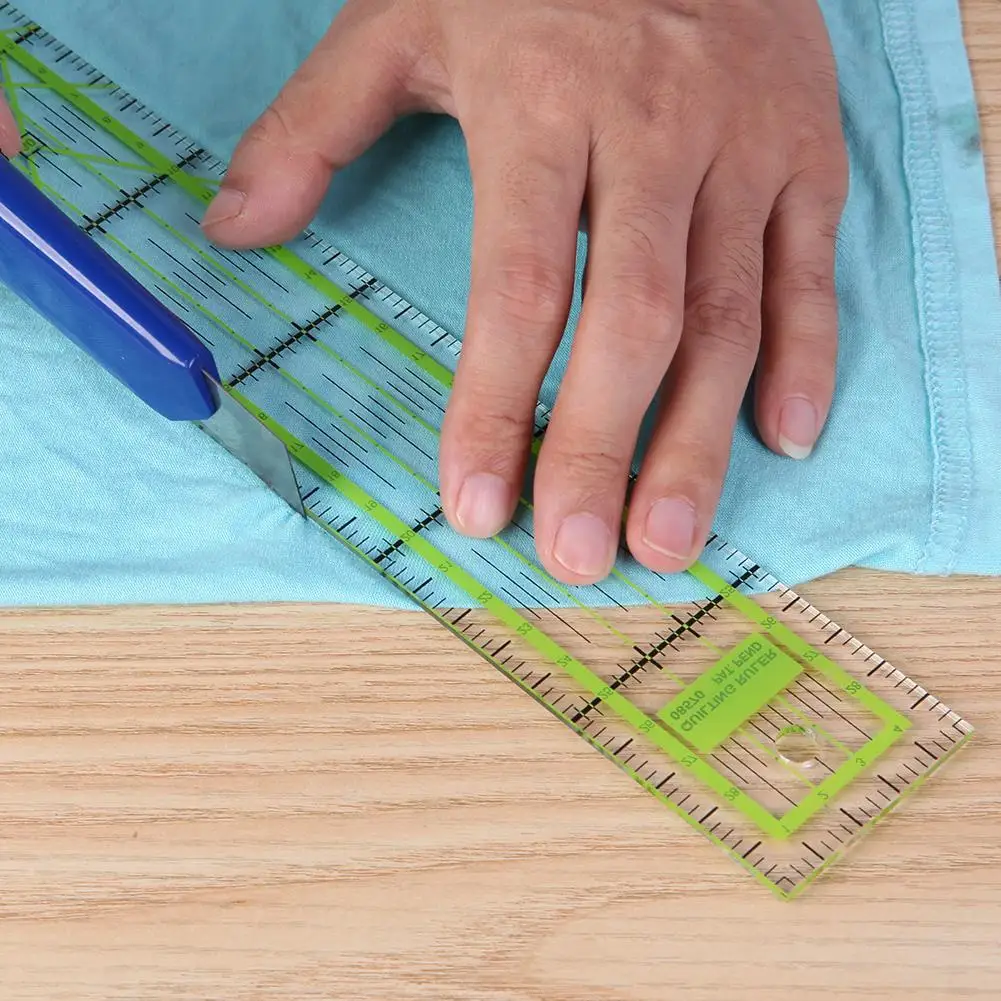 

Double-color Ruler Patchwork Feet Tailor Yardstick Cutting Quilting DIY Handmade Sewing Tools Stationery Drawing Ruler 5x30 cm
