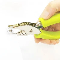 36mm single hole metal hand held paper punch pliers with leather cover for diy craft paper office school supplies
