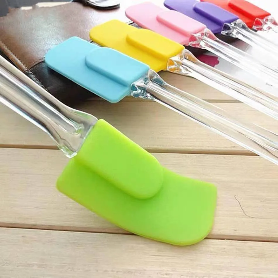 

1 Pcs Kitchen Food Grade Silicone Cream Butter Cake Spatula Batter Scraper Butter Cream Mixer Cake Baking Tool Kitchenware