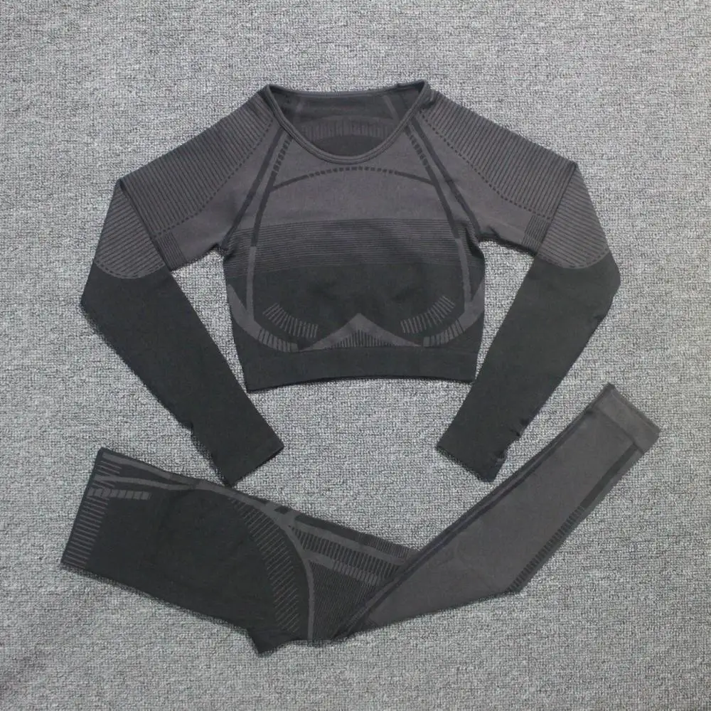 Комплект из 2 предметов женский спортивный костюм комплект для йоги одежда