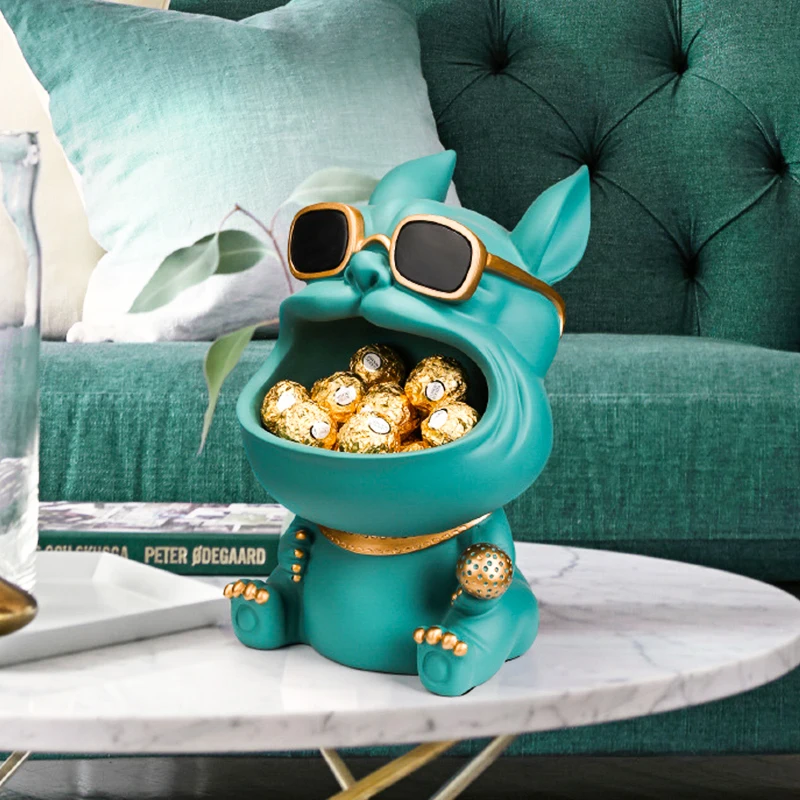 Big Mouth собака Кот хранения статуя Прохладный ящик для ключ телефон конфеты