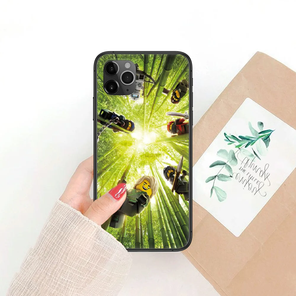 

Ninja Building Blocks Phone Case Cover Hull For iphone 5 5s se 2 6 6s 7 8 12 mini plus X XS XR 11 PRO MAX black tpu cell cover