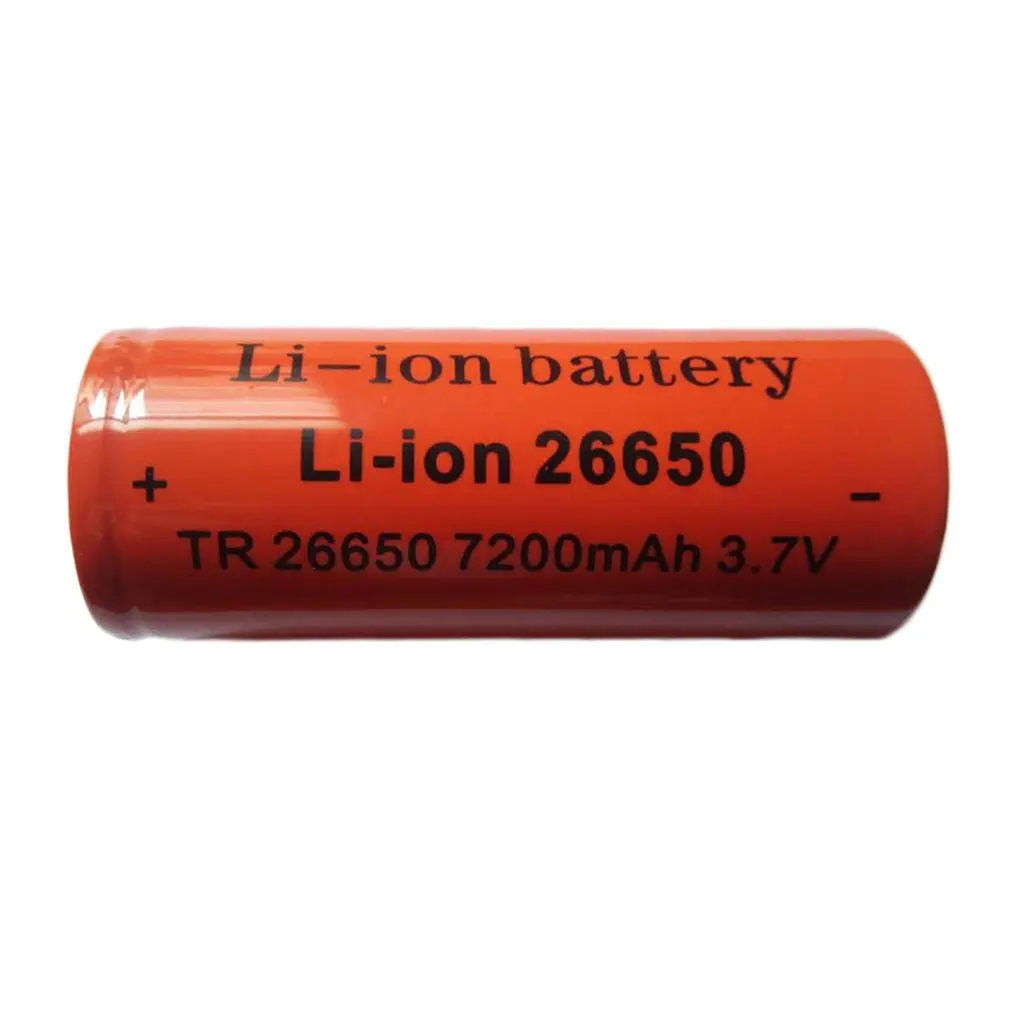Профессиональный перезаряжаемый литий-ионный аккумулятор 26650 3 7 В 7200 мА · ч для