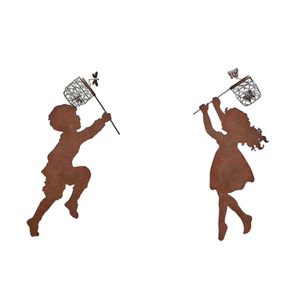 

Metal Products 2pcs Coffee Table Wrought Iron Decorations Bedroom People Image Designed Wrought Iron Portrait New Year