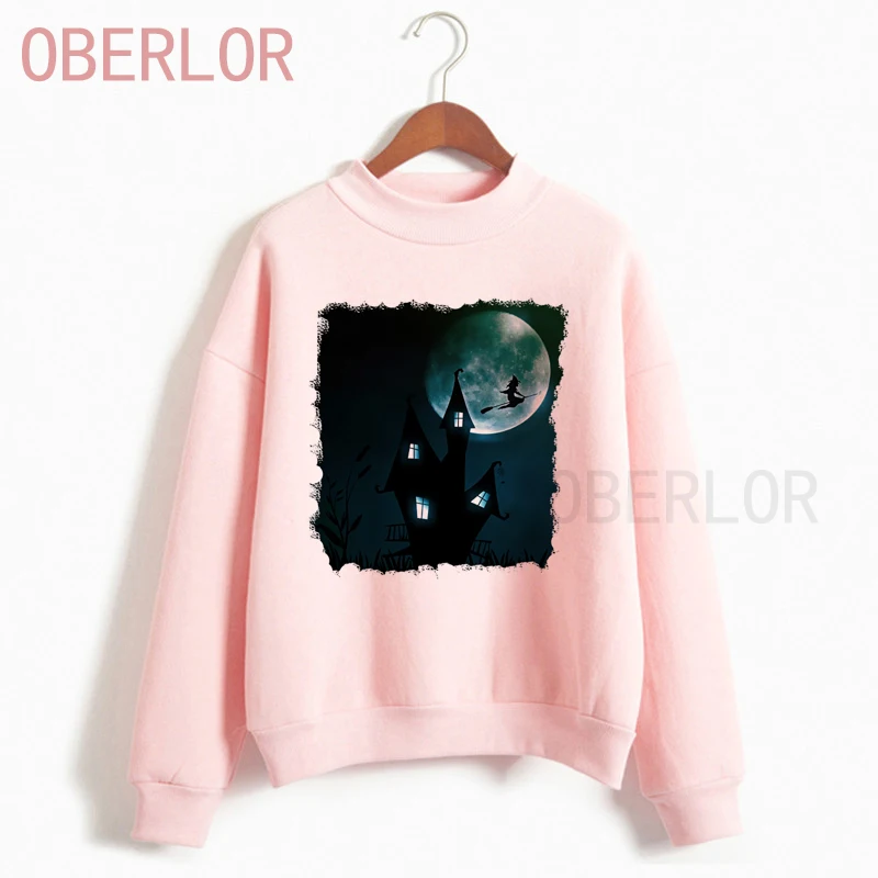 

Autumn Sweatshirts For Women Fitness Tops Print Loose White Harajuku Sweatshirt Loose Happy Halloween Unisex Clothes