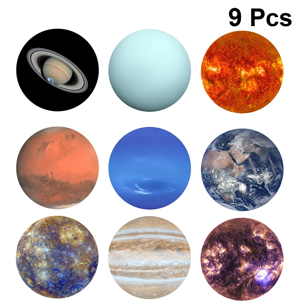9 шт Солнечная система Планетарная наклейка с картинкой торта Торт Стикер Топпер