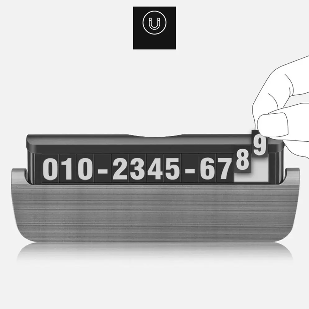 

Creative Car Temporary Parking Card Telephone Number Plate Luminous Parking Card Sticker Universal for Auto Cars