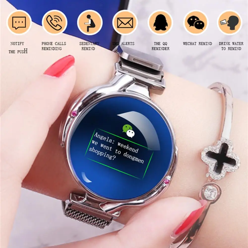 Z38 Смарт-часы для женщин PK H8 Z18 H1 роскошный телефонный звонок HeartRate монитор кровяное давление фитнес-трекер спортивный умный браслет подарок