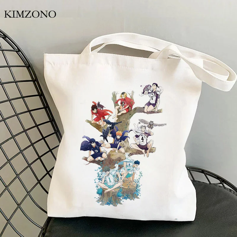 

Haikyuu shopping bag canvas shopper recycle bag tote handbag bolso bag bolsa compra sacola bolsas ecologicas reusable sac toile