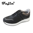 Fujin2021; Женские кроссовки; Сезон весна-осень; С круглым носком; На толстой подошве; На среднем каблуке; Модная дышащая повседневная женская обувь на танкетке; 6,5 см