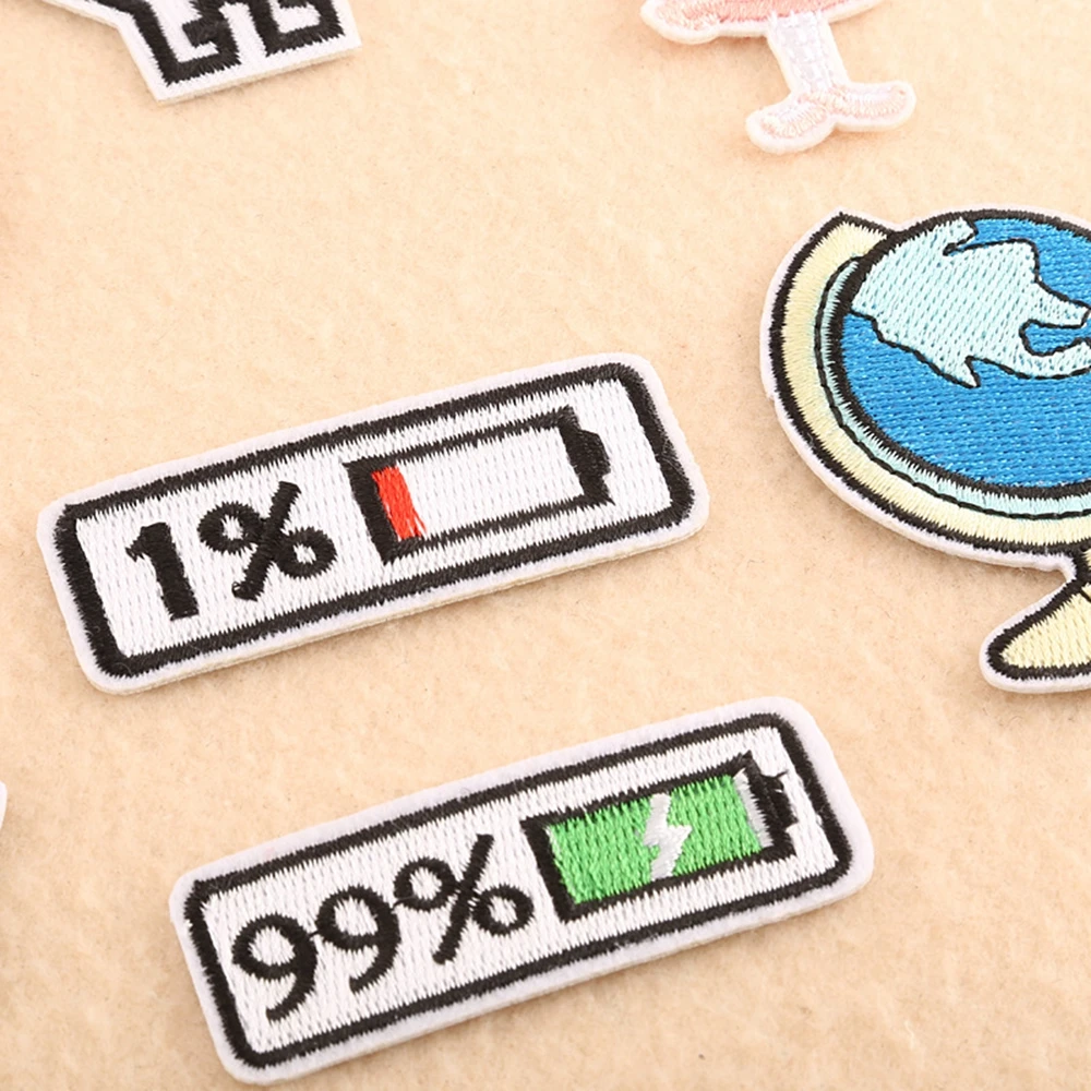 1 шт. нашивки значки с вышивкой динозавра дизайн батареи аппликация швейная