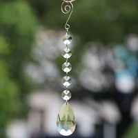 2pcslot chandelier glass crystals lamp prisms parts hanging drops pendants with octagon beads