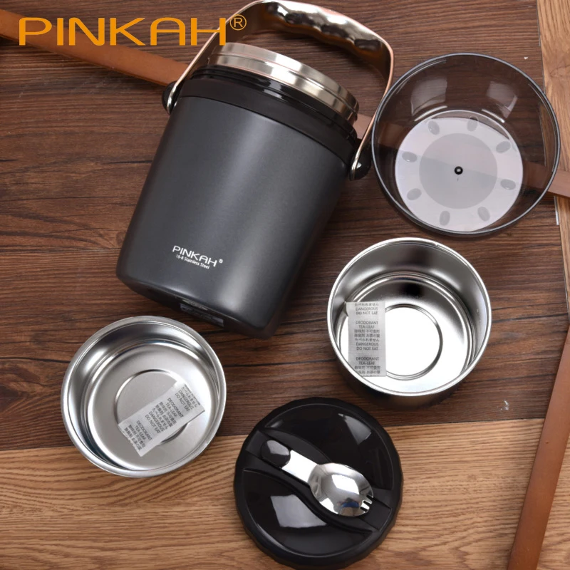Новый Pinkah 1.6L большой Ёмкость 3-Слои вакуумной изоляцией из нержавеющей стали