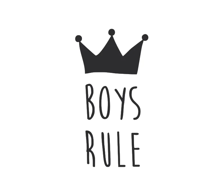 Простой узор виниловые настенные фрески с короной и мальчиком настенная