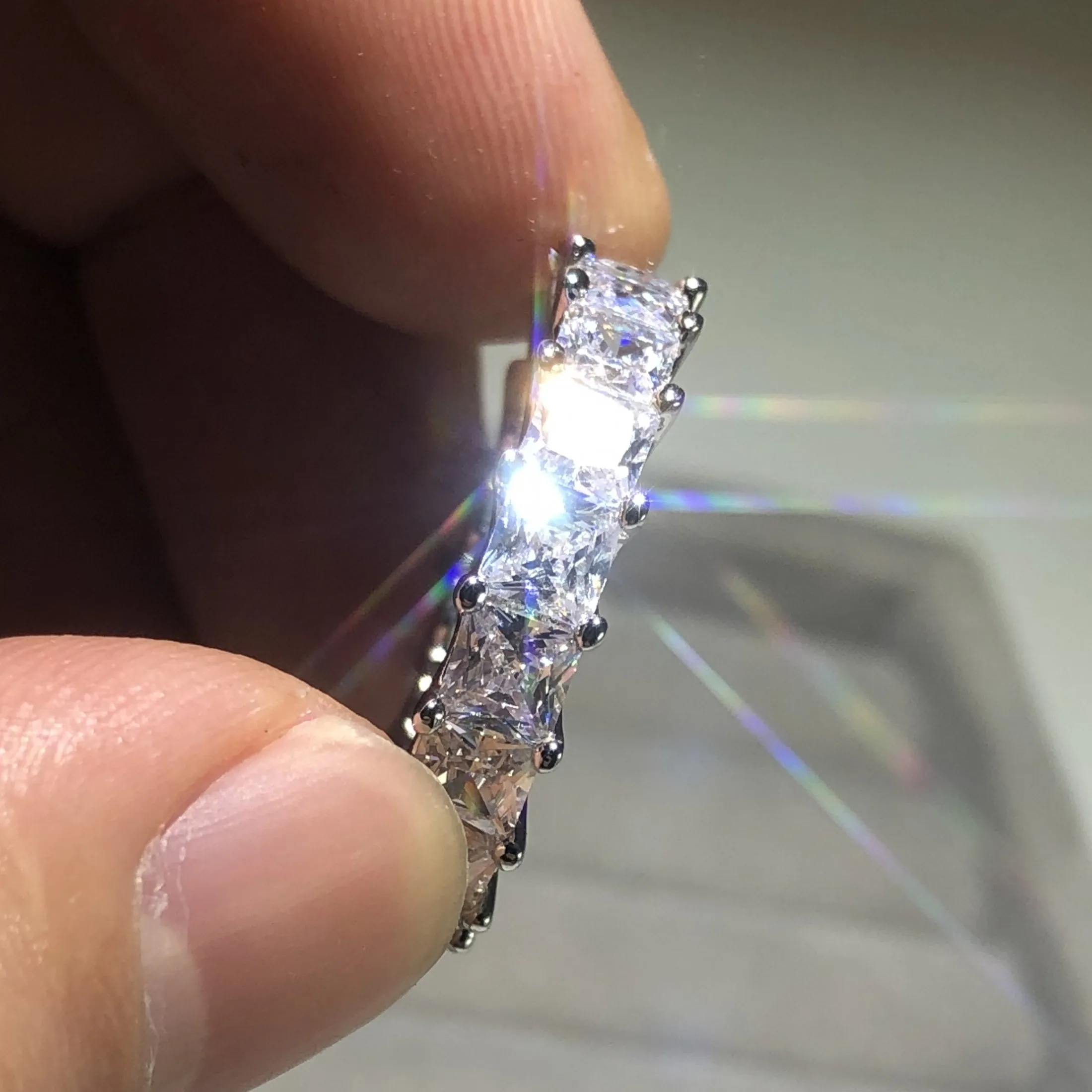 Женское Обручальное кольцо из серебра 925 пробы набор обручальных колец с