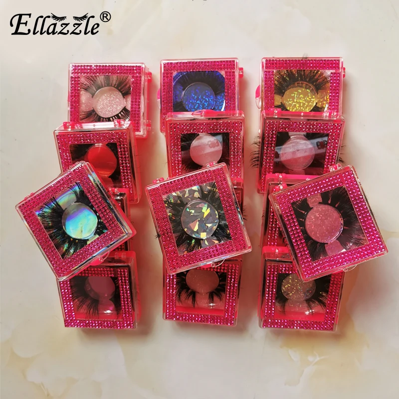 Бесплатный Логотип Новинка 25 мм норковые ресницы 5D оптом красота упаковочные