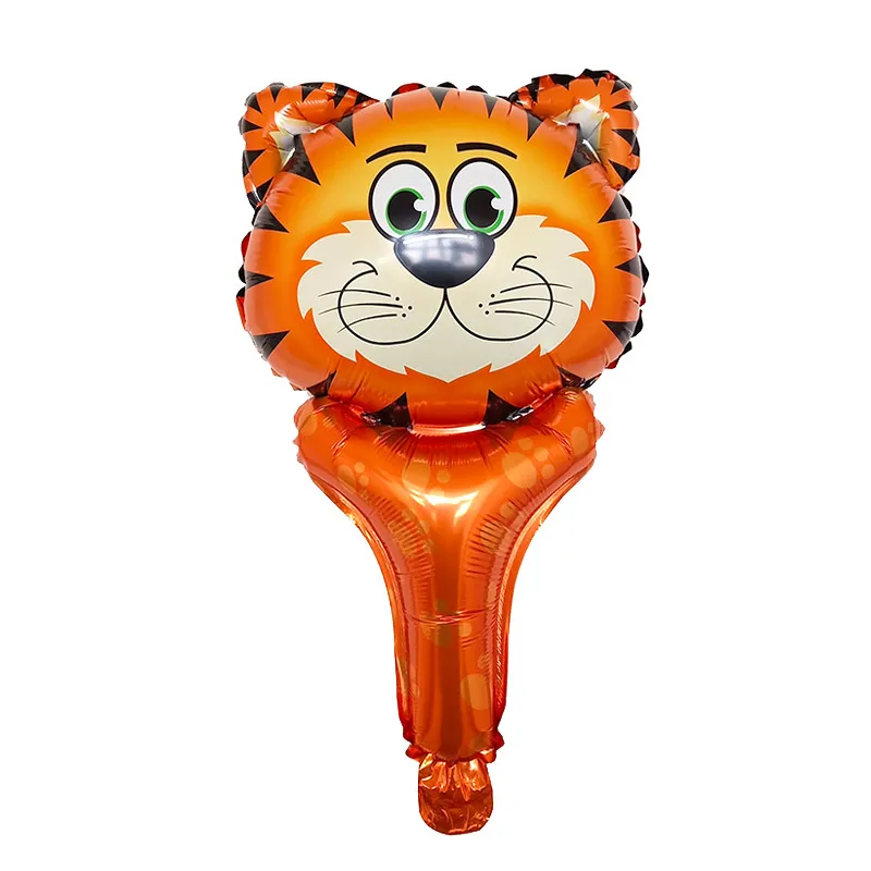 6 шт./лот ручной Джунгли животных фольги шары голова тигра льва гелиевые
