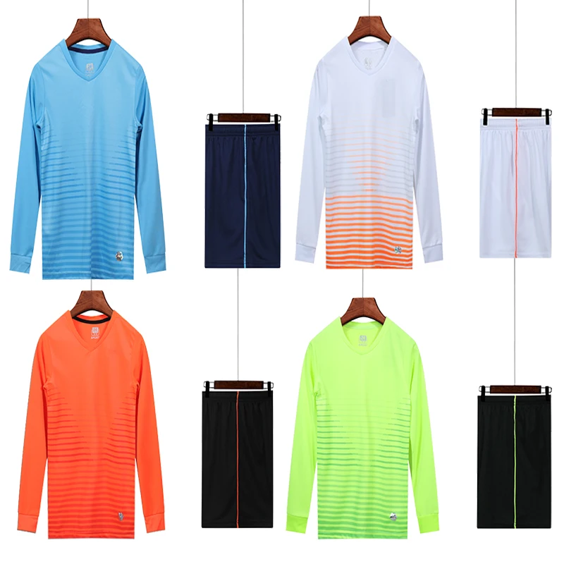 Мужская белая Футбольная Футболка с длинным рукавом зеленая форма синяя