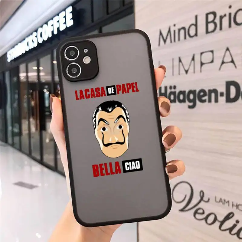 

TV Money Heist House Paper Phone Case For iphone 12 11 8 7 plus mini x xs xr pro max matte transparent cover