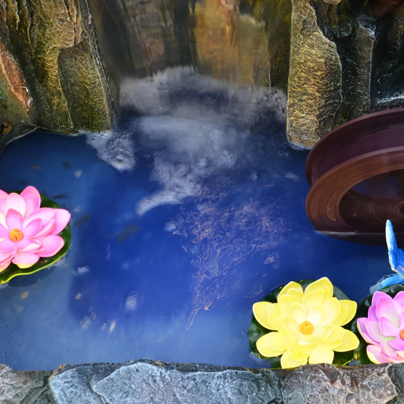 

Balcony Large Artificial Mountain and Fountain Floor Living Room Fish Pond Feng Shui Wheel Courtyard Decoration Opening Gifts