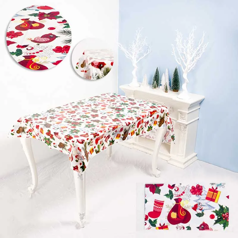Рождественские скатерти вечерние одноразовые ПВХ коврики с принтом | Дом и сад