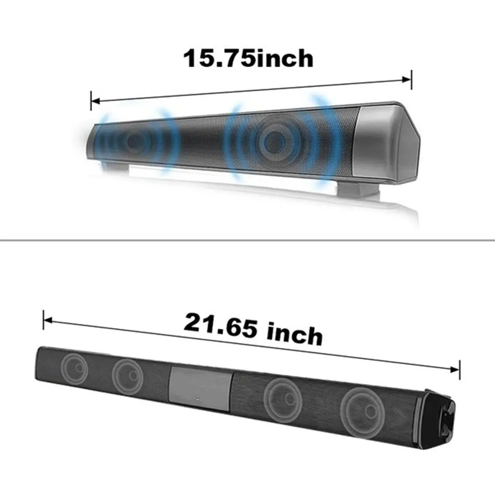 

Sound Bar Speaker Wireless Music Speaker Home Theater Audio With Aux TF Card Microphone Stereo Speaker