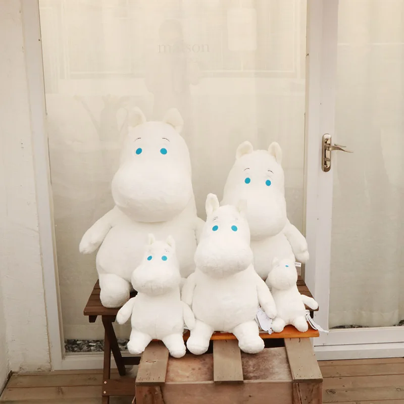 Подлинная авторизация высокое качество Moomin 35 см, сидячий, плюшевый куклы короткие плюшевые игрушки на день рождения Рождественский подарок для мальчиков и девочек