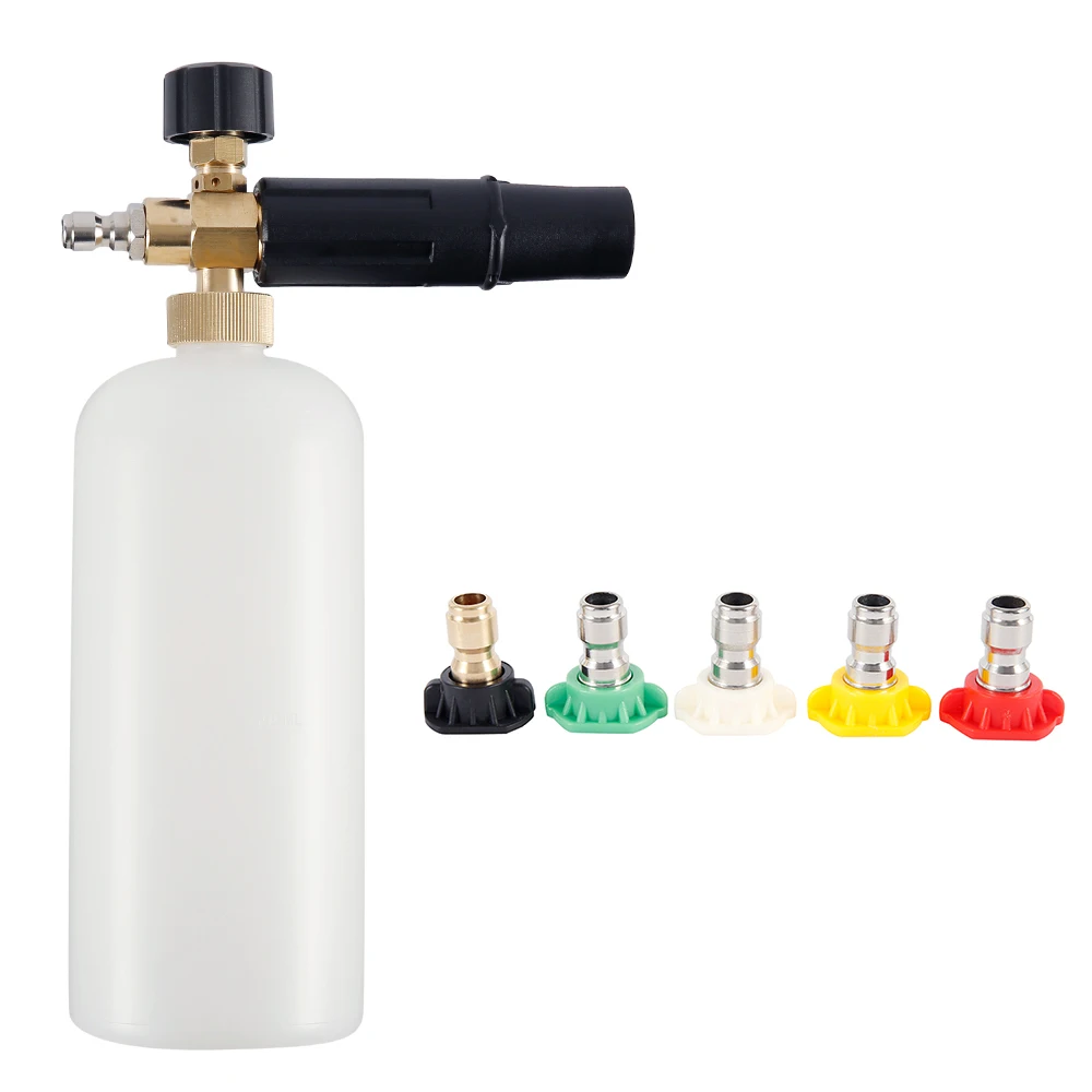 

High Pressure Foam Gun Car Foam Washer Soap Foamer Snow Foam Gun With 5 Nozzles Car Cleaning Tools Auto Wash Accessories