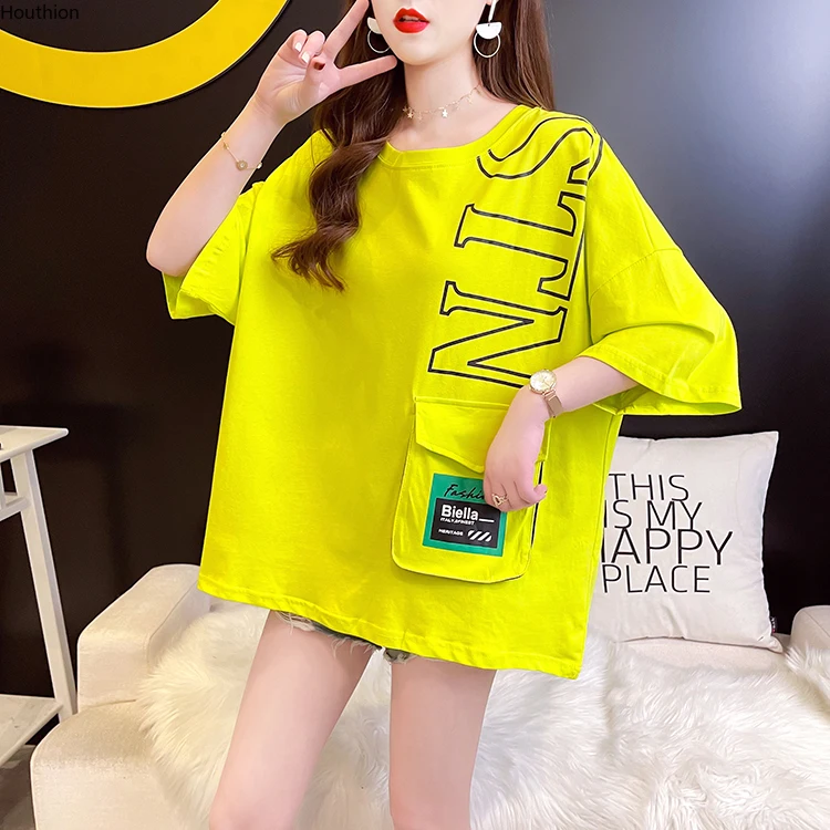 

Women's T-shirts Oversize Top Print Loose Plus Size T-shirt Summer Fashion Casual Tops Short Sleeve O-neck Tshirt Houthion