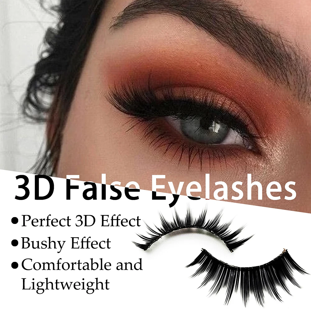 Объемные Накладные ресницы 5 пар натуральные Мягкие пушистые тонкие длинные