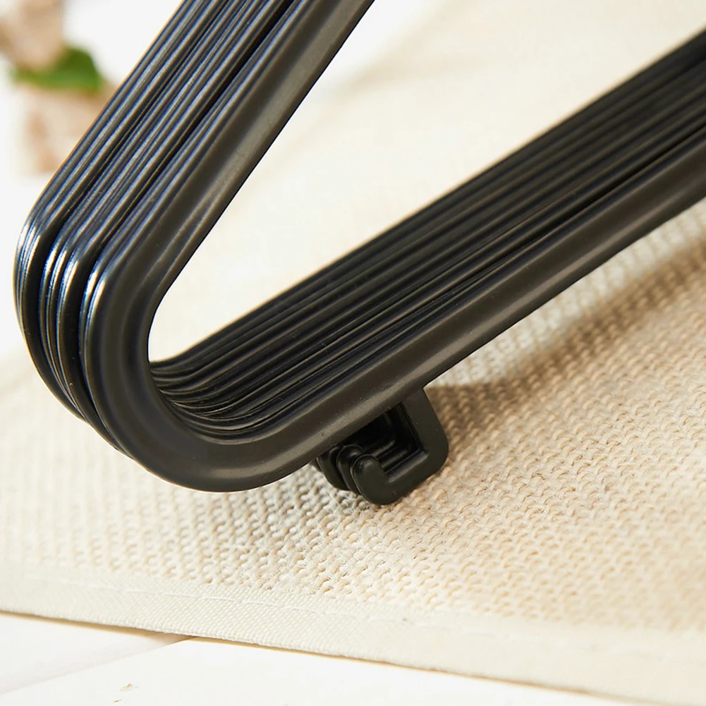 

Black Adult Clothing Hanger Plastic Hangers Household Clothes Dress Organizer Dry Clothes Hanging Rack