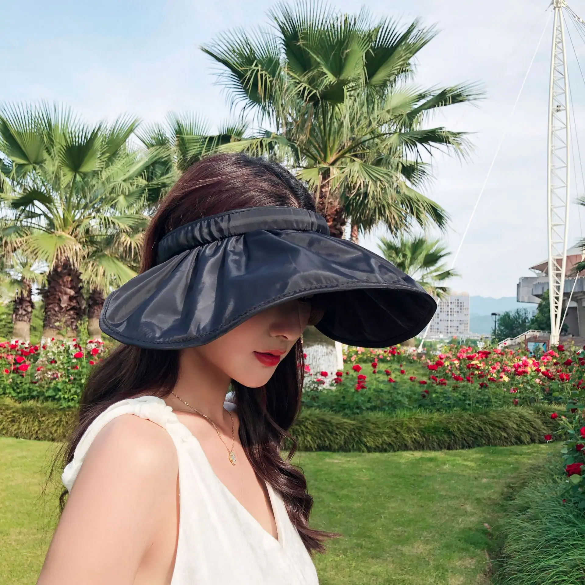 

2020 New summer hat for women anti-UV Foldable Wide Brim visor hat easy to carry travel caps fashion Casual Summer sun hats