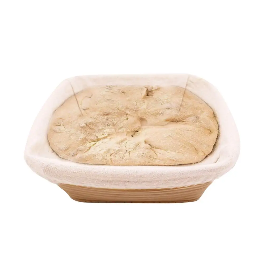 Круглая плетеная корзина из ротанга для ферментации хлеба домашняя французского