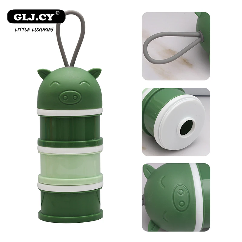 3 слойная портативная коробка для хранения детских продуктов мультяшная порошка