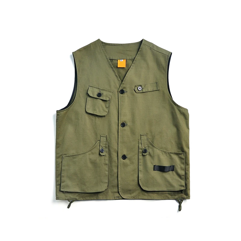 

2020 summer loose large size casual men's tooling vest jacket large pocket wild outdoor jacket Waistcoat