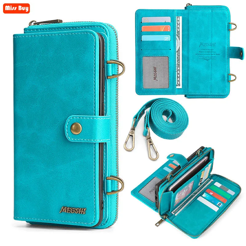 Многофункциональный кожаный флип чехол сумочка кошелек для карт сумка телефона