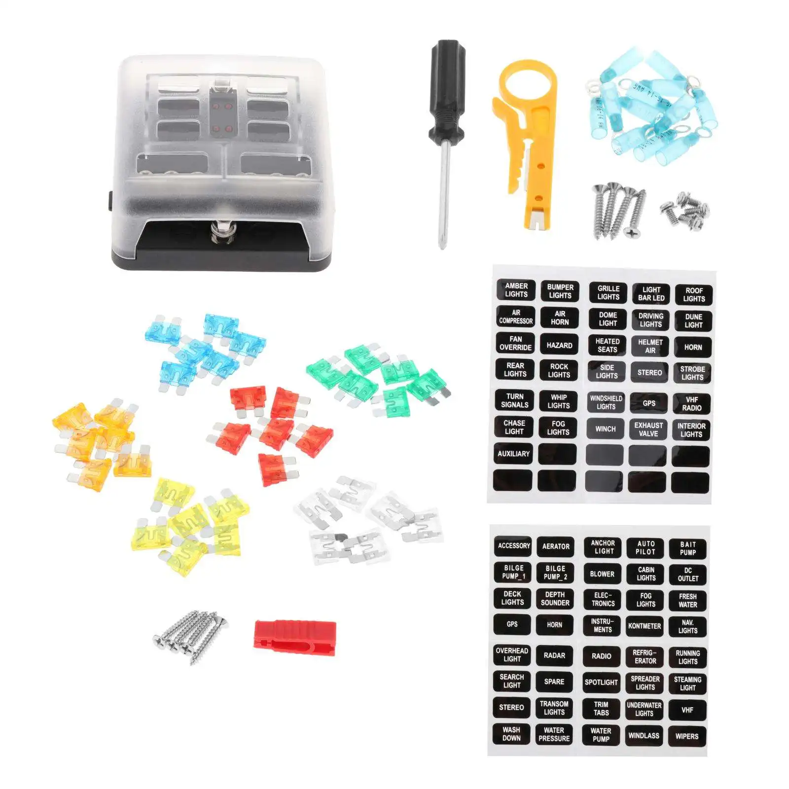 Блок предохранителей для автомобиля светодиодного блока 6 схем DC32V PBT