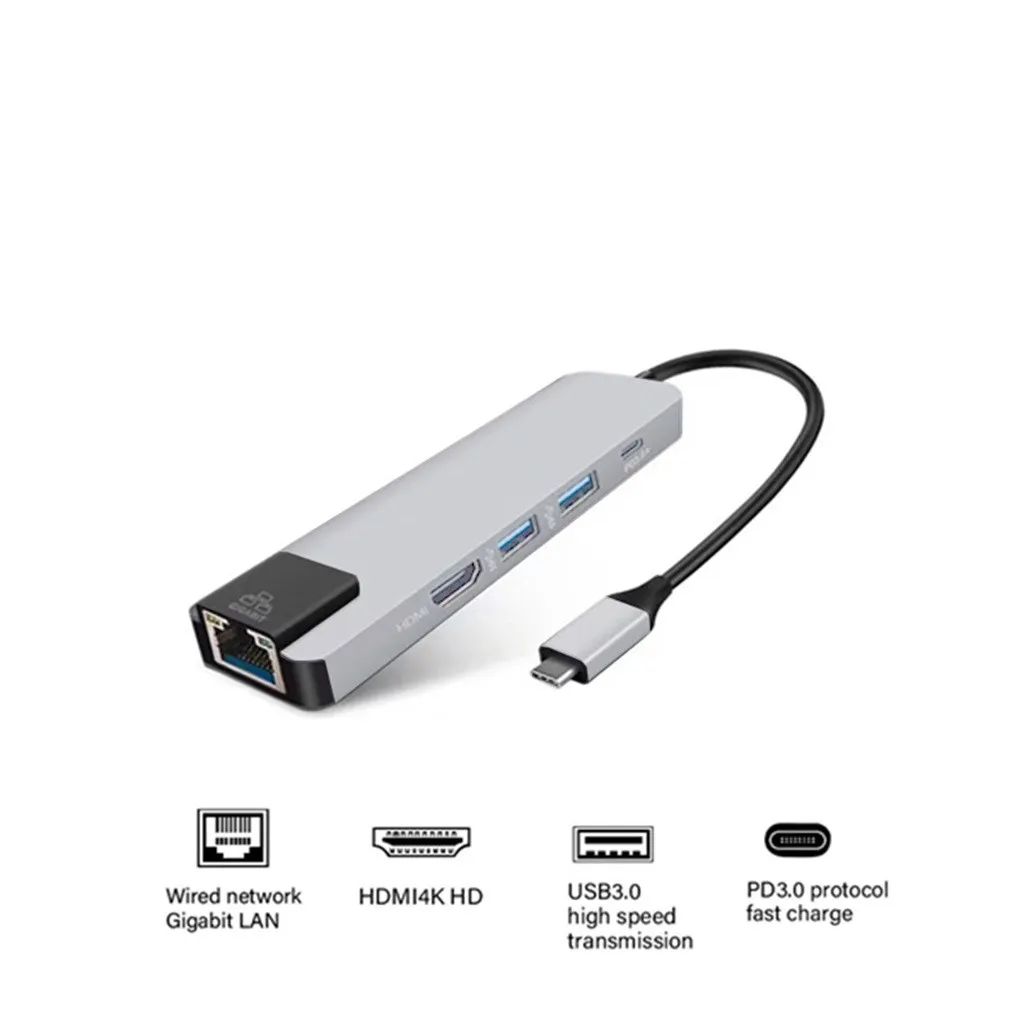 USB-переключатель 5 в 1 стандарта Hdmi 4K USB C | Компьютеры и офис