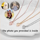 Проекция ожерелье с фото, заказной ПЭТ ожерелье с фото, персонализированный заказ ожерелье с фото памятный подарок на день матери ювелирные изделия