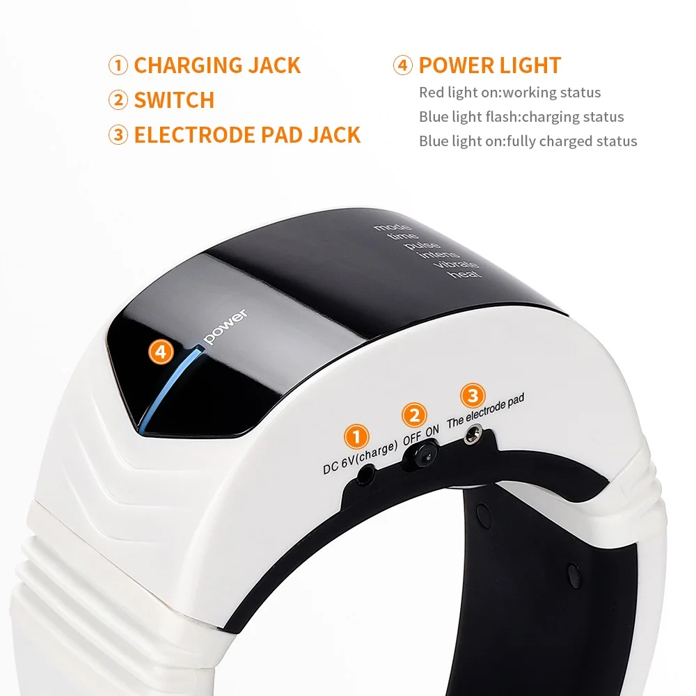 Электрический магнитный импульсный массажер для шеи с инфракрасным подогревом