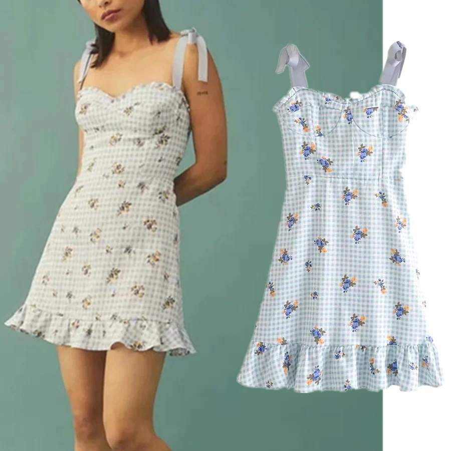 Винтажное женское платье Maxdutti 2021 с цветочным принтом элегантное пикантное