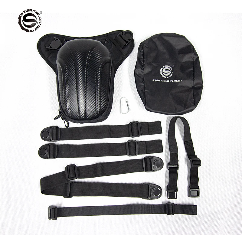 Сумка на бак для мотоцикла из углеродного волокна водонепроницаемая Поясная