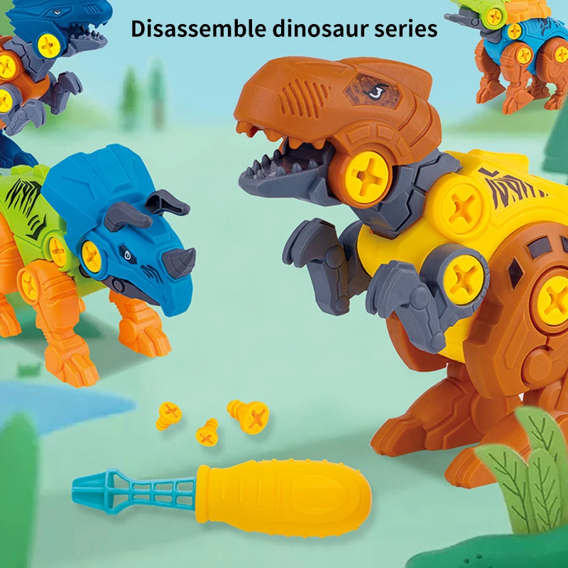 

DIY разборки Монтажный набор игрушечных динозавров гайки сочетание сборка модели динозавров Развивающие игрушки для Для детей подарок