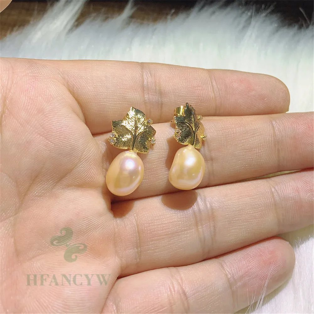 Серьги с жемчугом в стиле барокко 18 к | Украшения и аксессуары