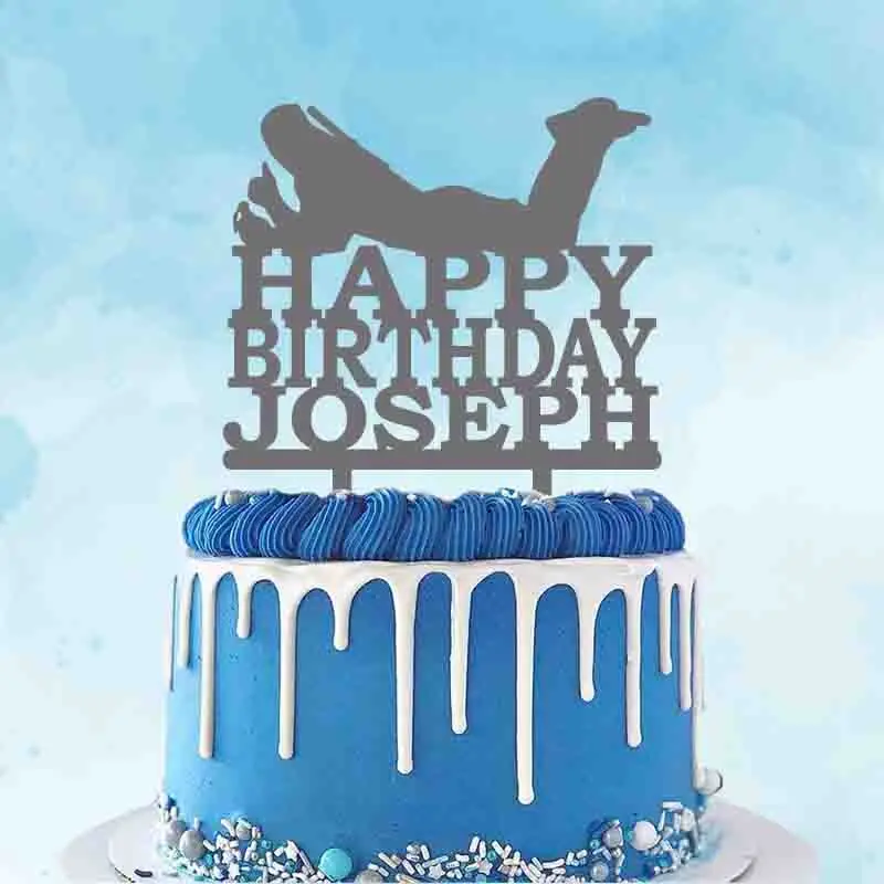 

Personalized Deadpool Birthday Cake Topper Happy Birthday Custom Name Deadpool Silhouette Birthday Cake Decoration Topper