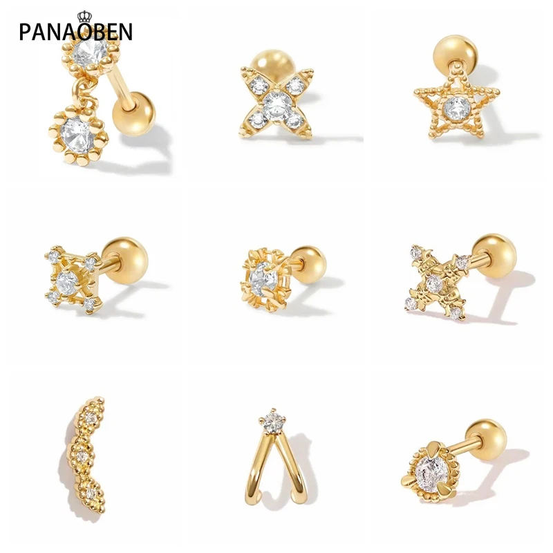 

Женские серьги-гвоздики из серебра 925 пробы с кристаллами